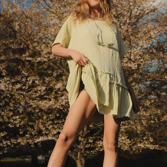 Free people lime green tunic - Picture 4 of 5